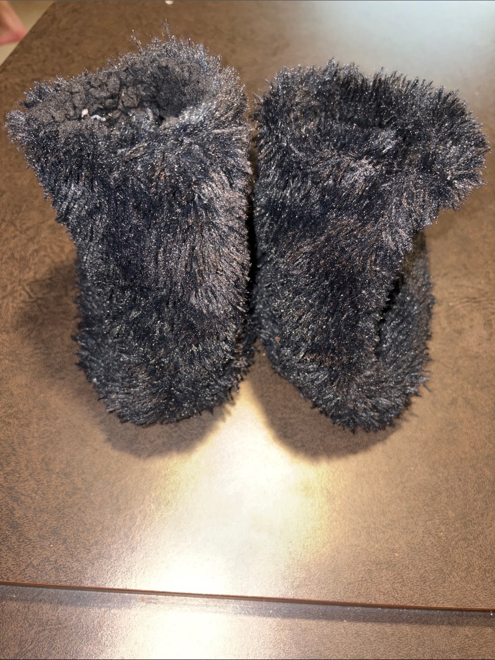 Plush Fuzzy Pom-Pom Slipper Boots - Black - Picture 2 of 8